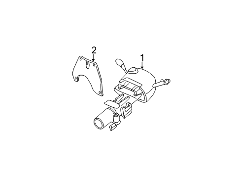 2004 Cadillac DeVille Steering Column, Steering Wheel & Trim Steering Column Diagram for 26095158