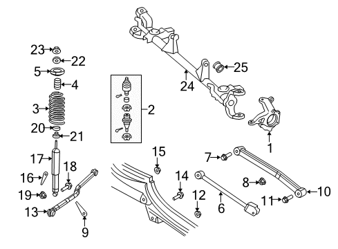 2007 Jeep Wrangler Front Suspension Components, Lower Control Arm, Upper Control Arm, Stabilizer Bar Nut-Steering KNUCKLE Diagram for S0114494