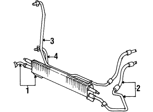 2000 Ford Windstar Trans Oil Cooler Cooler Line Diagram for XF2Z-7A031-AA
