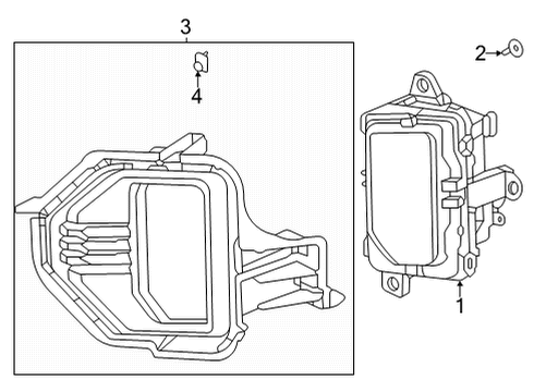 2021 GMC Canyon Fog Lamps Fog Lamp Assembly Diagram for 84739475