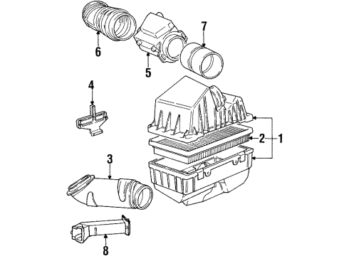 1990 BMW 750iL Filters Connector Diagram for 13711718625