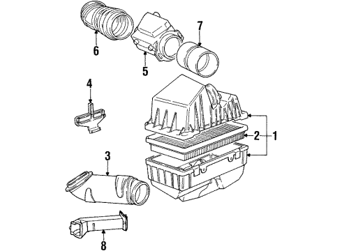 1990 BMW 750iL Filters Rubber Boot Diagram for 13711718624