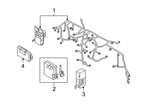 2010 Hyundai Santa Fe Electrical Components Wiring Assembly-Main Diagram for 91157-0W290