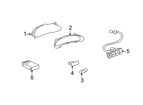 2003 Pontiac Sunfire Cluster & Switches Heater Control Assembly Diagram for 89018242