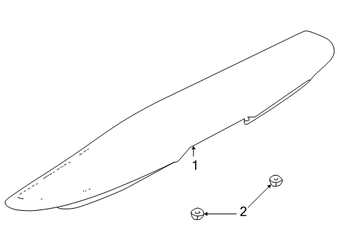 2003 Chevrolet Monte Carlo Rear Spoiler Spoiler Nut Diagram for 11516763