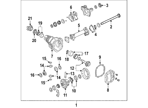 2010 Hummer H3T Front Axle, Axle Shafts & Joints, Differential, Drive Axles, Propeller Shaft Axle Diagram for 25812852