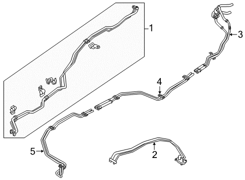 2014 Kia Sedona Rear A/C Lines Pipe & Hose Assembly-Heater Diagram for 975504D200