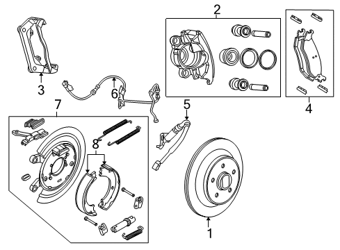 2009 Dodge Ram 1500 Parking Brake Parking Brake Diagram for 55398320AB