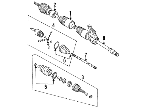 1999 Saturn SW1 Drive Axles - Front Front Wheel Drive Shaft Assembly Diagram for 21013353