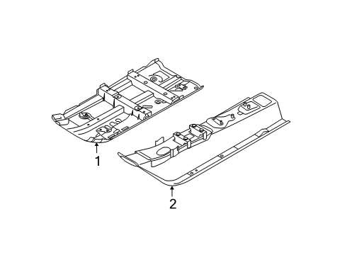 2018 Nissan Kicks Pillars, Rocker & Floor - Floor & Rails Floor-Front, Center Diagram for G4310-5RLMA