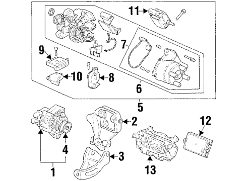 1995 Honda Odyssey Ignition System, Alternator Igniter Unit Diagram for 30120-P0A-A01