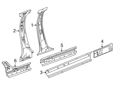 2015 Chevrolet Spark EV Center Pillar & Rocker Rocker Reinforcement Diagram for 95089909