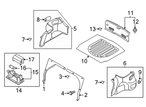 2021 Hyundai Elantra Bulbs Cover-Blanking Diagram for 92610-3M000