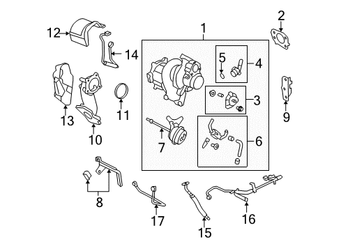 2008 Chevrolet Cobalt Turbocharger Oil Pipe Gasket Diagram for 19421091