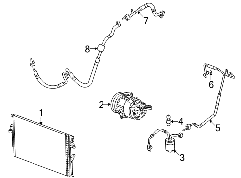 2007 Saturn Vue Air Conditioner Tube Asm-A/C Receiver & Dehydrator Diagram for 15859718