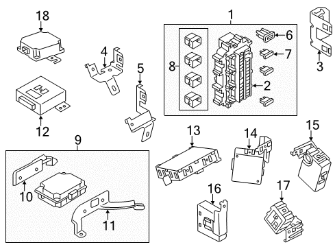 2013 Infiniti QX56 Power Seats Puller-Fuse Diagram for 24321-79903