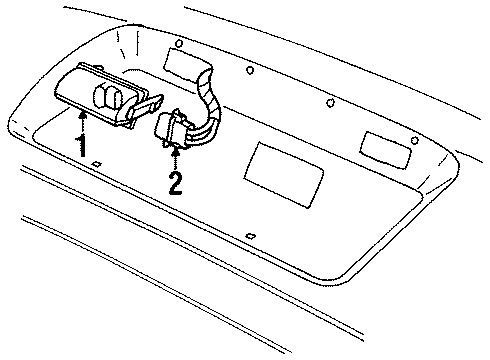 2000 Oldsmobile Intrigue License Lamps Lamp Asm-Rear License Plate Diagram for 10424482