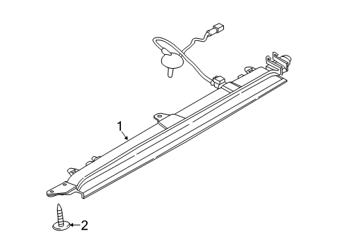 2021 BMW i3s High Mount Lamps Third Stoplamp Diagram for 63257304040