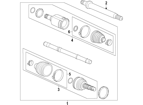 2015 Chevrolet Trax Front Axle Shafts & Joints, Drive Axles Axle Assembly Diagram for 95090835