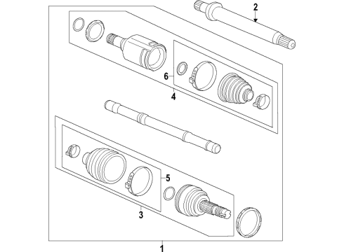 2017 Chevrolet Trax Front Axle Shafts & Joints, Drive Axles Axle Assembly Diagram for 94522008