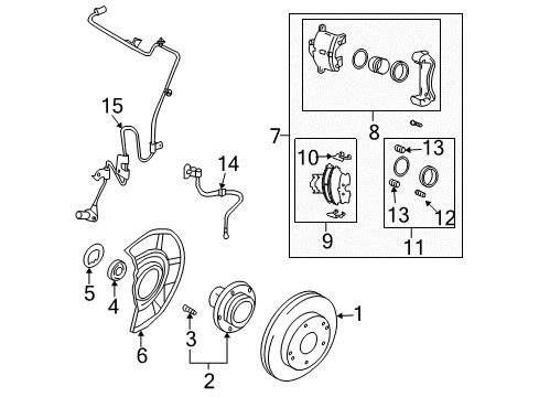 2007 Hyundai Tiburon Front Brakes Hose Assembly-Brake, LH Diagram for 58731-2C710