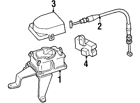 1999 Isuzu Trooper Cruise Control System Cover, Driver Side Cruise Control Box Diagram for 8-97162-086-0