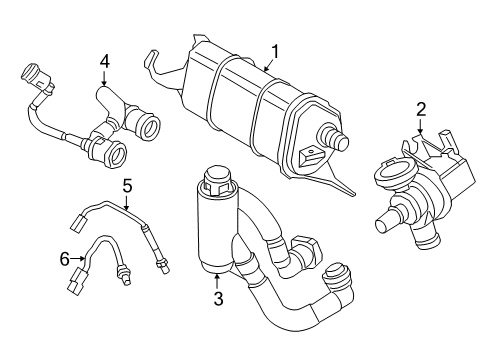 2020 BMW i3s Emission Components Activated Charcoal Filter Diagram for 16137303943