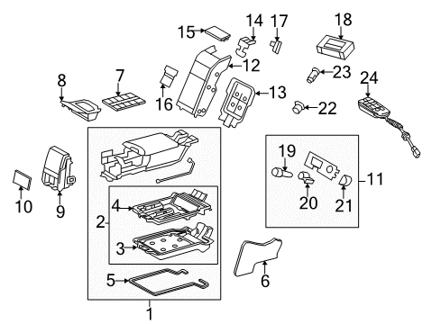 2007 Lexus LS460 Power Seats Switch, Front Power Seat, RH Diagram for 84922-50050-B0