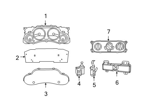 2008 Jeep Wrangler Switches Cluster Diagram for 5172395AC
