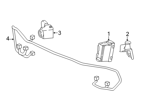 2022 Honda Ridgeline Electrical Components Bracket, Parking Sensor Unit Diagram for 39671-TG7-A00