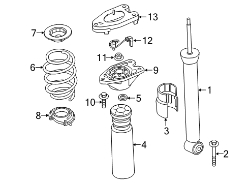 2018 BMW X2 Shocks & Components - Rear Adapter Plate Diagram for 37106862680