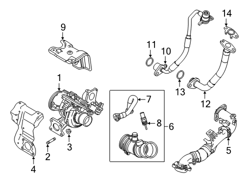 2020 Jeep Renegade Turbocharger Shield-TURBOCHARGER Diagram for 68439082AA