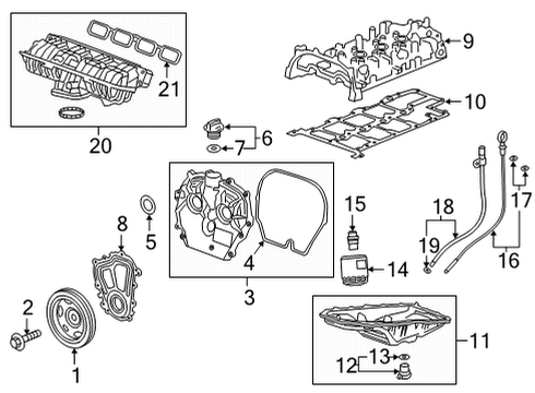 2021 Cadillac XT6 Filters Oil Tube Diagram for 55509017