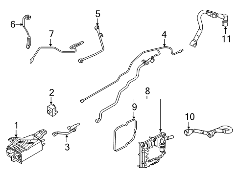 2020 Ford Explorer Emission Components Vapor Canister Diagram for L1MZ-9D653-F