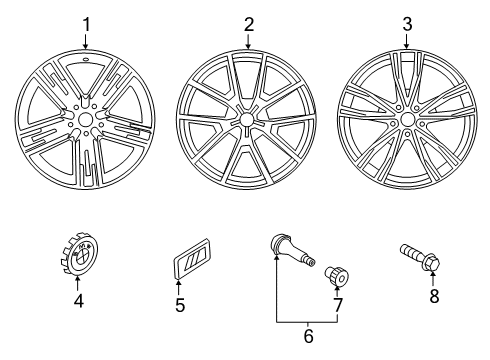 2022 BMW M8 Wheels DISK WHEEL, LIGHT ALLOY, IN Diagram for 36118089563