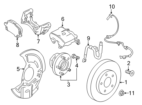 2020 GMC Terrain Front Brakes Front Pads Diagram for 84121520