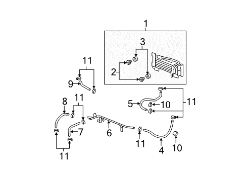 2011 Acura MDX Automatic Transmission Hose (ATF) Diagram for 25215-RYE-013