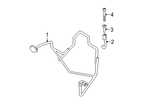 2005 Hyundai Santa Fe Spare Tire Carrier Spacer & Holder Assembly Diagram for 62820-26200