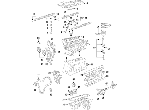 2008 BMW 328i Engine Parts, Mounts, Cylinder Head & Valves, Camshaft & Timing, Variable Valve Timing, Oil Pan, Oil Pump, Balance Shafts, Crankshaft & Bearings, Pistons, Rings & Bearings Mahle Piston Diagram for 11257560131