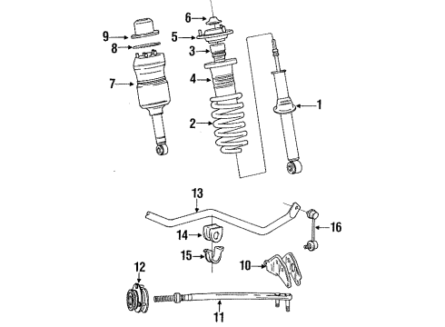 1990 Lexus LS400 Front Suspension Components, Lower Control Arm, Upper Control Arm, Ride Control, Stabilizer Bar Front Suspension Support Gasket Diagram for 48681-24040