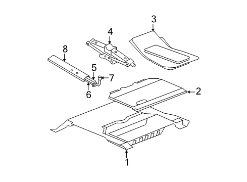 2015 Jeep Wrangler Interior Trim - Rear Body Lid-Load Floor Diagram for 1PM27DX9AD