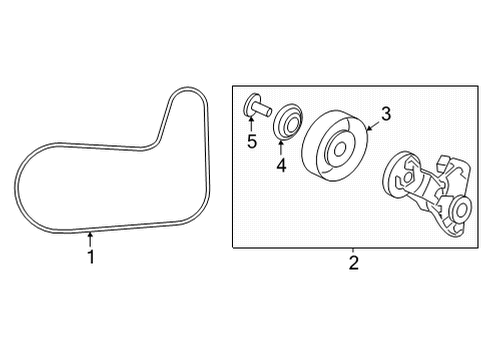 2022 Acura MDX Belts & Pulleys Pulley Complete Diagram for 31180-61A-A01