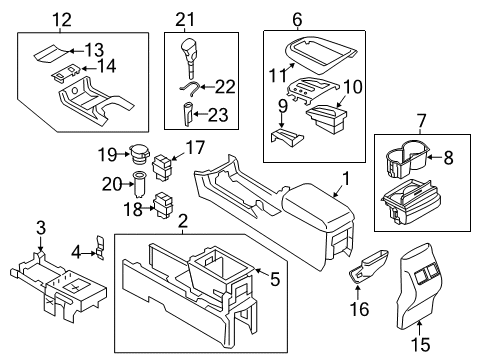 2013 Nissan Murano Convertible Top Motor Assy-Flap, Outer Diagram for 97264-1GR0A