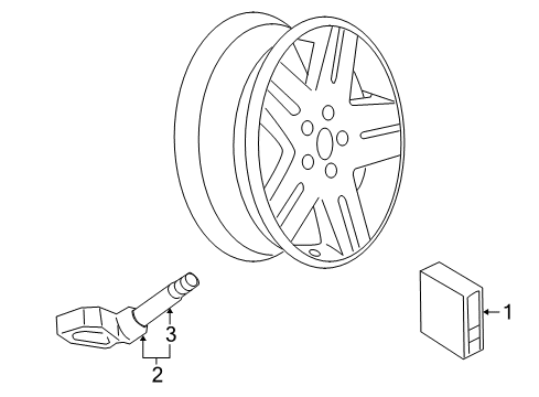 2011 Chevrolet Aveo5 Tire Pressure Monitoring Module Diagram for 96988603