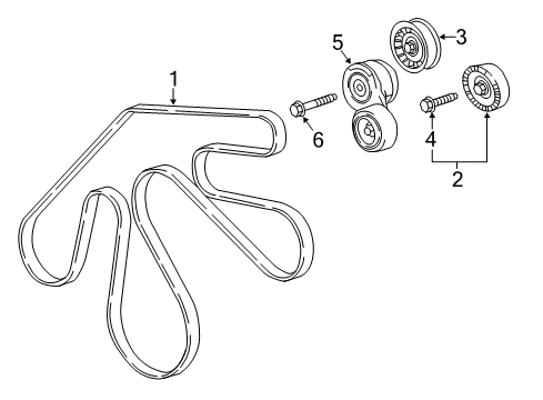 2019 Chevrolet Express 2500 Belts & Pulleys Serpentine Belt Diagram for 12662028