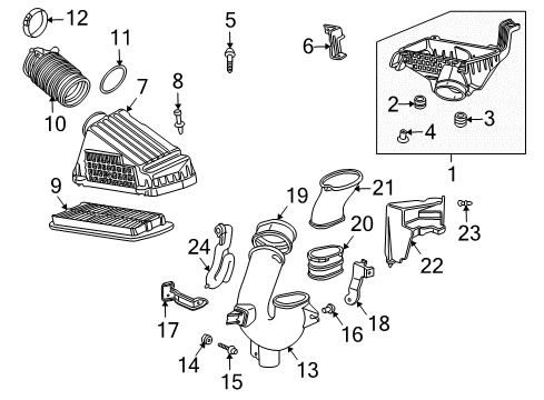 2005 Honda Accord Filters Rubber B, Seal Diagram for 17255-RCA-A20