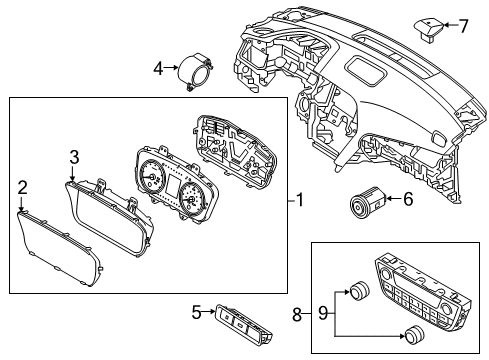 2015 Hyundai Sonata Instruments & Gauges Heater Control Assembly Diagram for 97250-C2210-GU