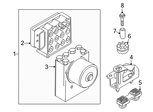 2001 BMW 330xi ABS Components Control Unit Asc Repair Kit Diagram for 34516756289