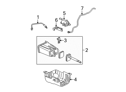 2007 Saturn Vue Emission Components Valve Asm-Pcv Diagram for 12582052