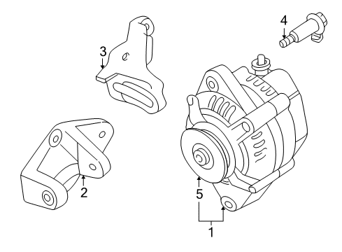 2000 Acura Integra Alternator Alternator (Reman) Diagram for 06311-P75-A01RM